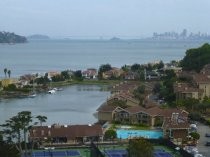 Harbor Point and Richardson Bay seen from Seminary, 2016