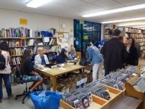 Friends of the Library post-party book sale cashiers, 2018