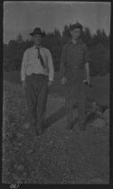 Two men at Pipeline, Marin County, 1919