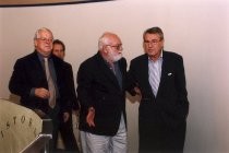 David Thomson, Saul Zaentz, and Milos Forman, 2002