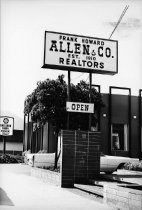 Frank Howard Allen & Co. Realtors' sign on Miller Avenue, circa 1962