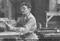 Lucretia Hanson at the Mill Valley Record, circa 1950s