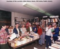 Volunteers Preparing for booksale, 1990