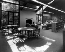 Library Fireplace and Reading Area, 1967