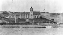 A front view of Tamalpais High School, circa 1914