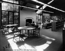 Mill Valley Library reading area, c.1967