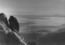 Looking toward Mount Diablo from Mount Tamalpais, 1950