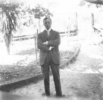 John Burt at his home, date unknown