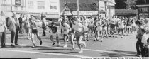 Dipsea Race at start, downtown Mill Valley, circa 1963