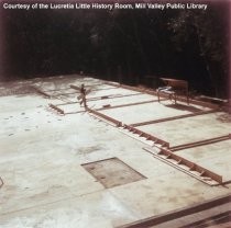 Construction of Library, Concrete Foundation, 1965