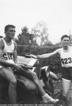 Two runners after the Dipsea Race, 1938