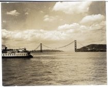 Golden Gate Bridge under construction, 1935