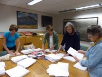 Historical Society working in History Room, 2017