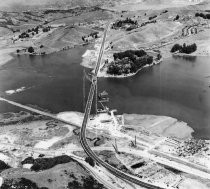 Richardson Bay Bridge under construction, 1956