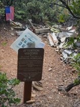 Mt. Tamalpais plane crash site signage, 2017