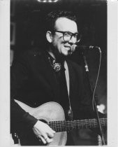 Elvis Costello on stage, 1989