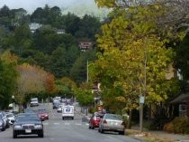 East Blithedale Avenue view looking towards downtown, 2016