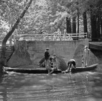 Mill Valley Library Boat Race st Old Mill Creek, 1973