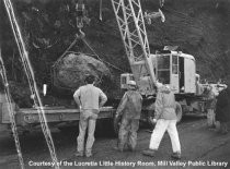 Mill Valley City Hall war memorial rock, 1953