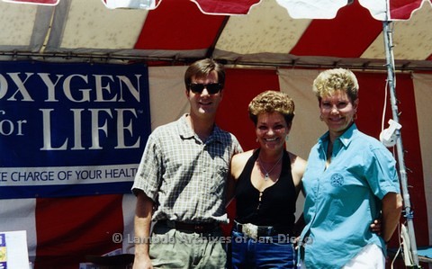 1995 - San Diego LGBT Pride Festival: Oxygen For Life A Holistic Health Business has a Booth at The Festival