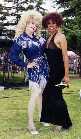 San Diego LGBT Pride Festival: Two Female Impersonators Posing For a Photograph