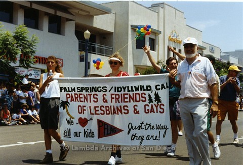 1994 - San Diego LGBT Pride Parade: Contingent - San Diego Chapter of PFLAG (Parents and Friends of Lesbians and Gays)