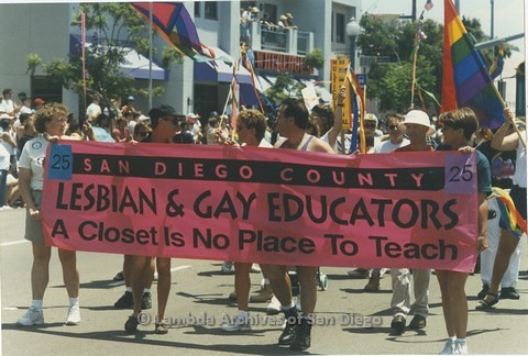 1995 - San Diego LGBT Pride Parade: San Diego County Lesbian And Gay Educators Contingent