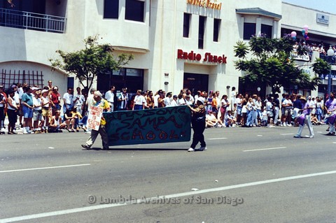 1995 - San Diego LGBT Pride Parade: Unknown Contingent Marching Along University Ave