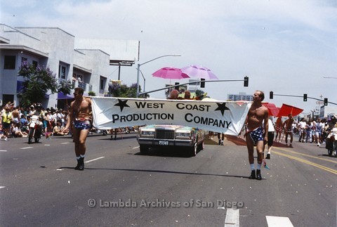 1994 - San Diego LGBT Pride Parade: Contingent - West Coast Production Company Gay Disco Dance Club