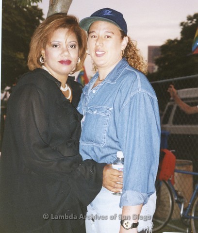 1995 - San Diego LGBT Pride Festival: Lorie Madison (left)