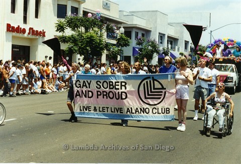 1994 - San Diego LGBT Pride Parade: Contingent - Live and Let Live Alano Club