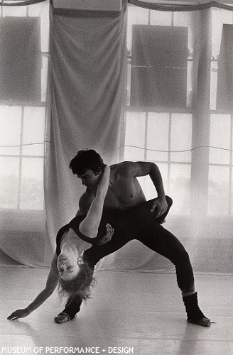 Rhonda Martin with San Francisco Moving Company dancer, circa 1970s