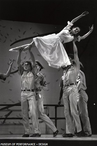 Elizabeth Loscavio with Lawrence Pech and other dancers in Taylor's Sunset, circa 1986-1987