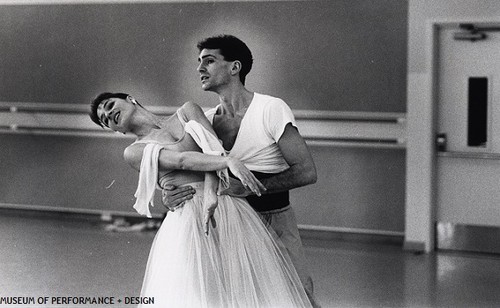 Laurie Cowden and Jim Sohm rehearsing La Sylphide, circa 1980s