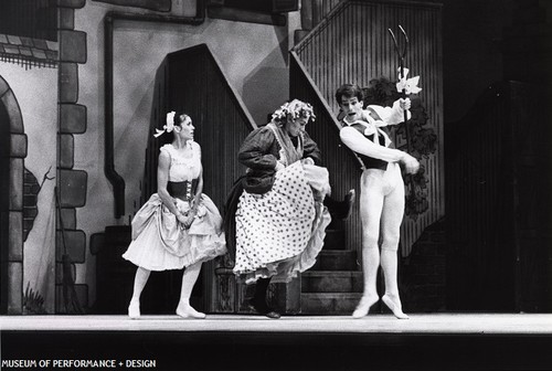 Evelyn Cisneros, Jim Sohm, and another dancer in Ashton's La Fille Mal Gardée, circa 1980s