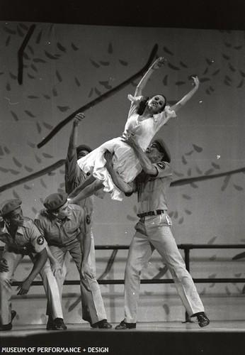 Elizabeth Loscavio with Lawrence Pech and other dancers in Taylor's Sunset, circa 1986-1987