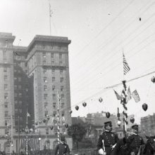 1904 Knights Templar 29th Triennial Conclave , San Francisco with St. Francis Hotel in background