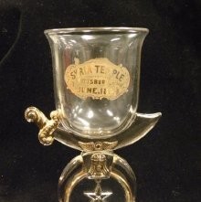 Shrine Temple Commemorative drinking glass (Syria Temple, Pettsburg, PA), Roy Rogers Collection