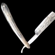 Straight Razor with Masonic Symbols