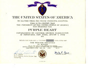 Purple Heart Certificate Awarded To Gustafsson, 1969