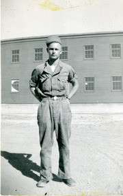 individual Photograph from Sarvis' Alaska Photo Album Depicting Sarvis in His Mechanic Uniform