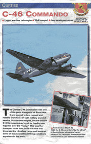 Image and Profile of A C-46 Commando, One of Sarvis’ Favorite Aircrafts
