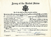 Army Notice of Rank Change Certificate Gammey Received, 1945