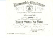 Honorable Discharge Certificate from the Air Force Awarded To Naron, 1970
