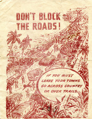 Flyer Encouraging People To Not Block the Roads While Troops Are Using them