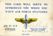 Front Side of Air Force Id Card Issued To Gammey