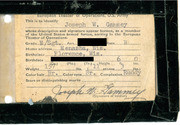 Front Side of Army European theater of Operations Id Card Issued To Gammey