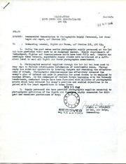 A Collection of Memos and Messages from Air Force and Photographic Reconnaissance Military officials and offices