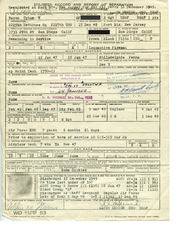 Honorable Discharge Paperwork Completed by Naron, 1949