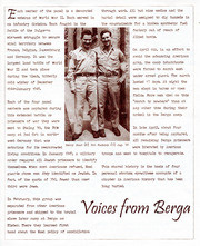 Article With information About POWs At Berga and Biographies of Four Captured Men